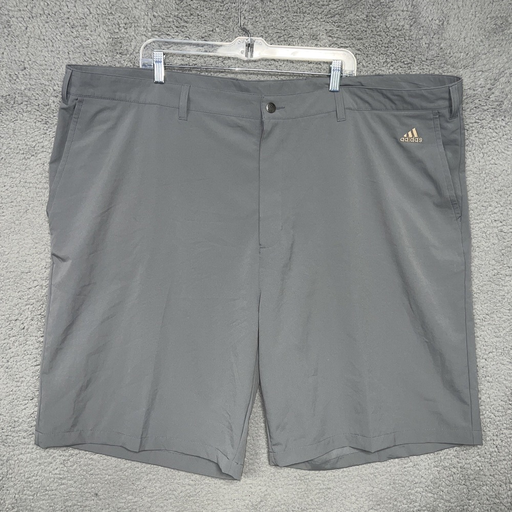 adidas Ultimate 365 Shorts Men Sz 52x10.5 Gray Golf Chino Belt Back Logo Pockets